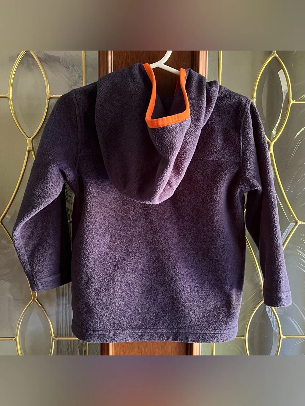 Carter’s Navy Blue & Orange Fleece Hooded Zip Up Light Jacket Boys Size 24M
